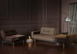 Schlafsofa mit Armlehnen Dublexo Styletto hell