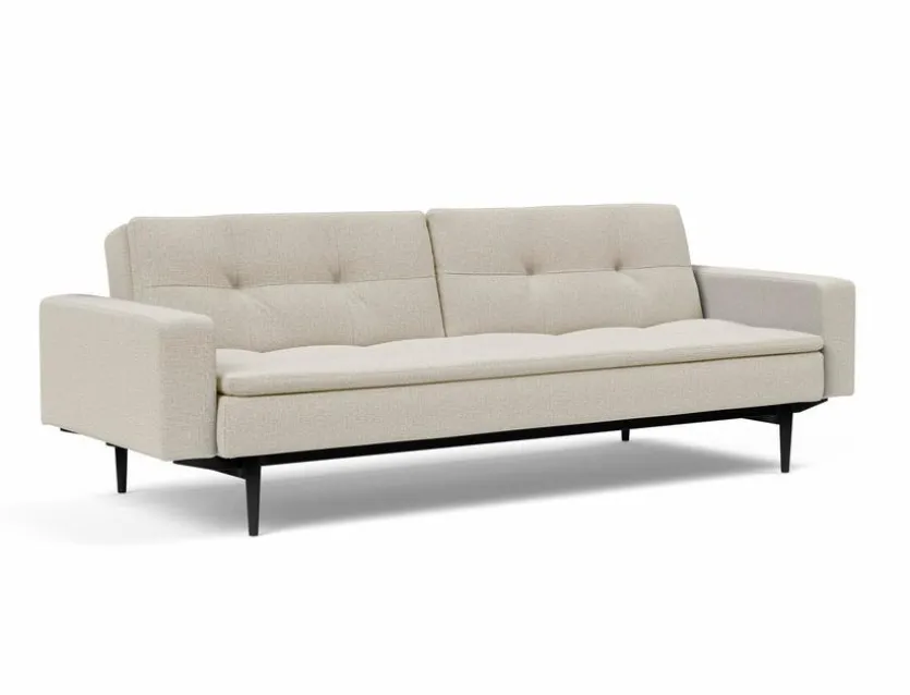Schlafsofa mit Armlehnen Dublexo Styletto schwarz