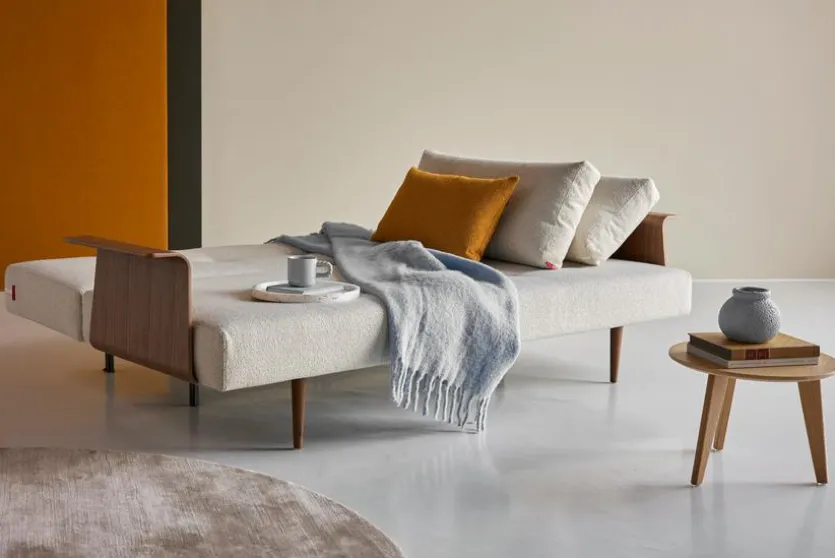 Schlafsofa mit Armlehnen Recast Plus dunkel
