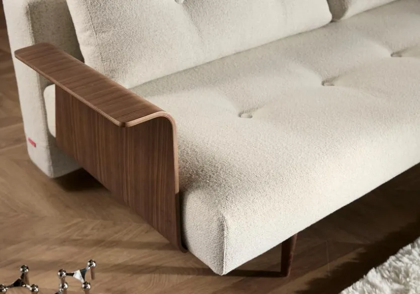 Schlafsofa mit Armlehnen Recast Plus dunkel