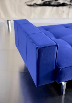 Schlafsofa mit Armlehnen Splitback Chrom