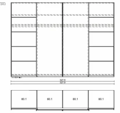 Schlafzimmer-Set Burgos 4tlg.