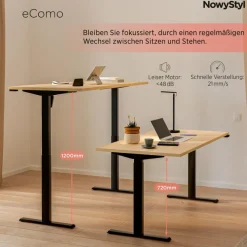 Schreibtisch elektrisch eComo 120 x 60 cm