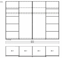 Schwebetürenschrank Burgos 330 x 236 cm