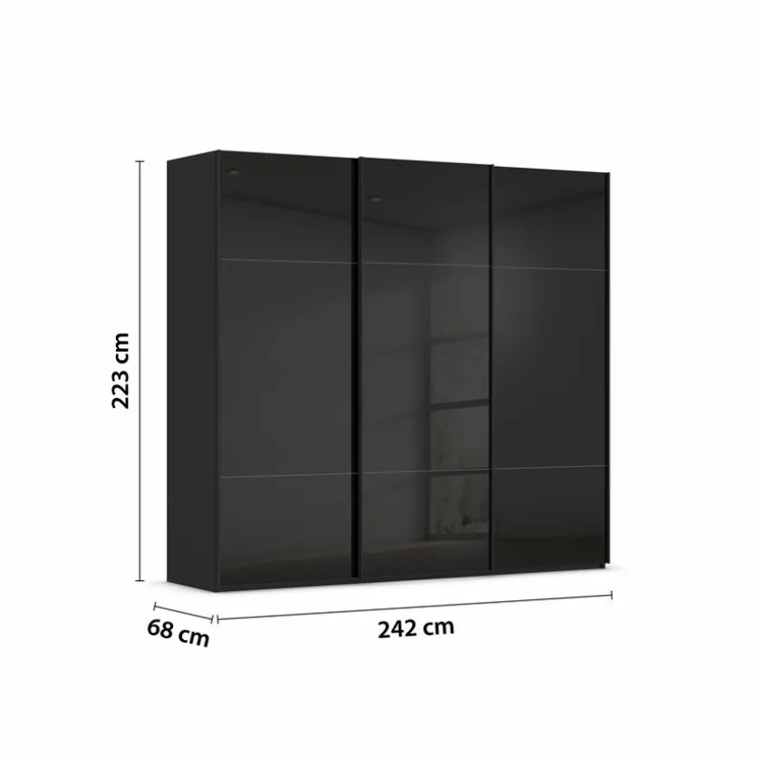Schwebetürenschrank Contido-Glas 242 x 223 cm