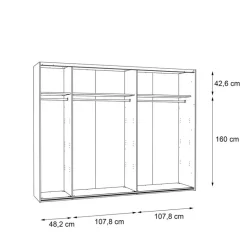 Schwebetürenschrank Farida 270 x 211 cm