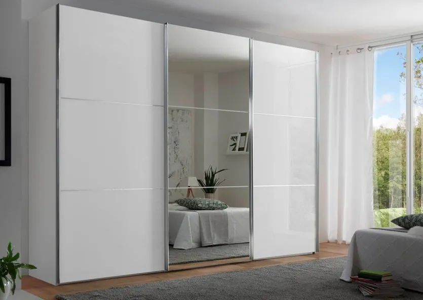 Schwebetürenschrank Includo-Glas 249 x 222 cm