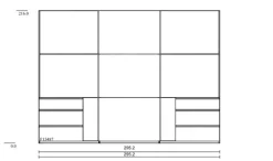 Schwebetürenschrank Level 36 300 x 216 cm