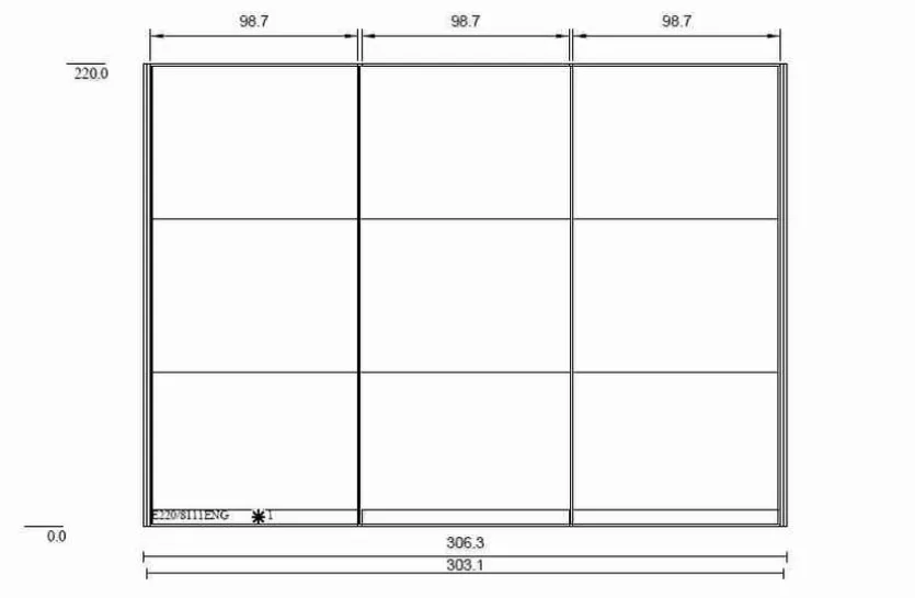 Schwebetürenschrank Miami 307 x 220 cm