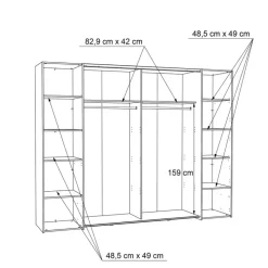 Schwebetürenschrank Narago 270 x 210 cm