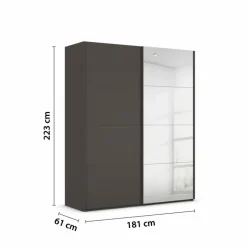 Schwebetürenschrank Vareno 181 x 222 cm
