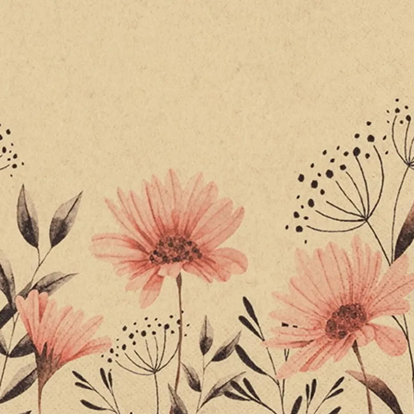 Serviette Delevate Flowers 20tlg.