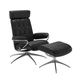 Sessel mit Hocker London Star Low Back + KS