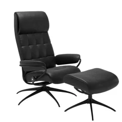 Sessel mit Hocker London Star High Back
