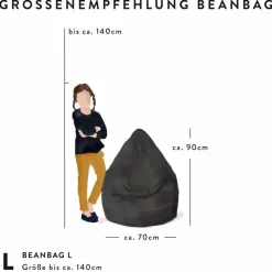 Sitzsack Beanbag Fluffy L