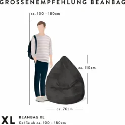 Sitzsack Beanbag Fußball XL