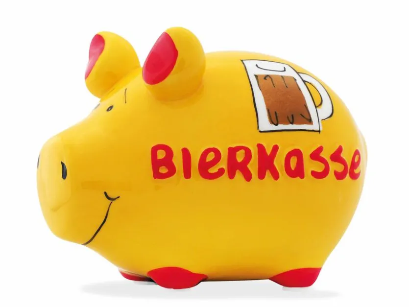 Spardose Bierkasse 12,5 x 9 cm