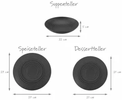 Tafelservice Lava Stone 12tlg.
