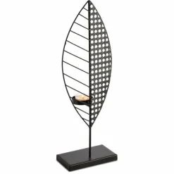 Teelichthalter Blätter 33,9 cm