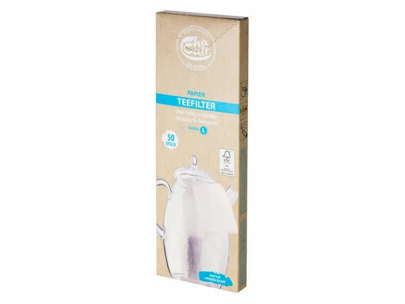 Tee-Papierfilter Größe L extra lang