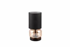 Tischleuchte Glas, amberfarbig