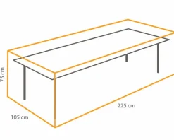 Tisch-Schutzhülle 105 x 75 x 225 cm