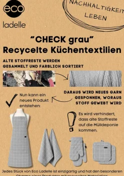 Topflappen Eco Check 2tlg.