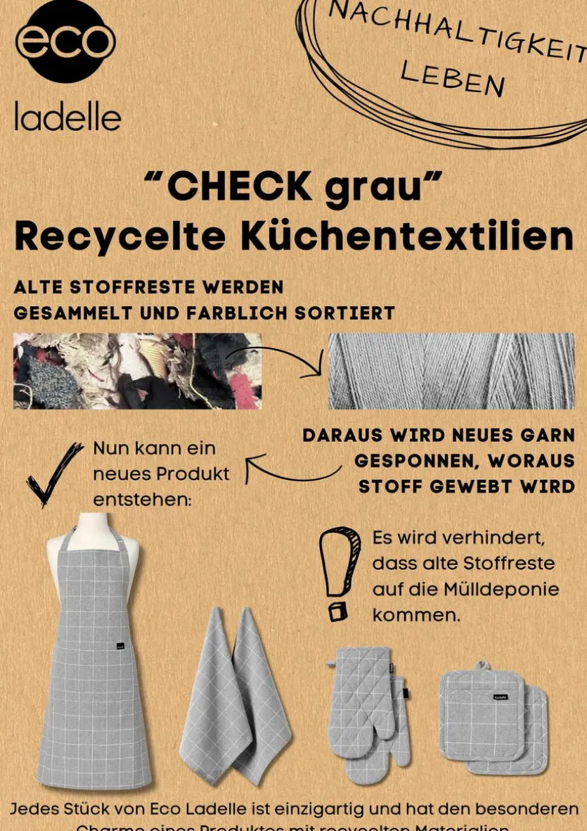 Topflappen Eco Check 2tlg.