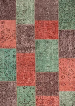 Vintage Teppich Patchwork 170 x 240 cm