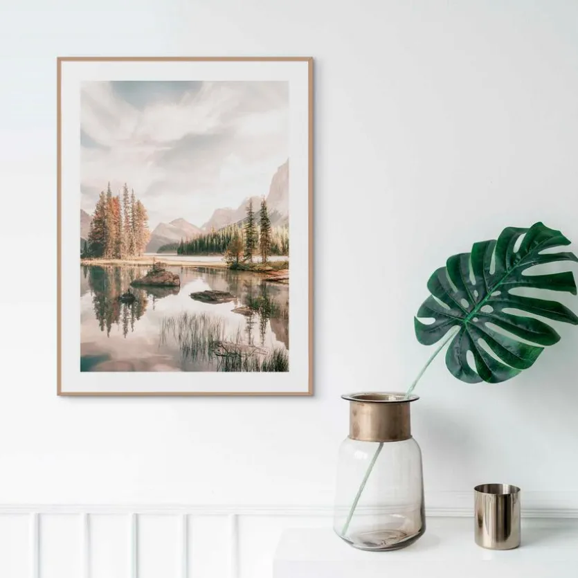 Wandbild 30 x 40 cm Bergsee
