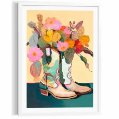 Wandbild 50 x 70 cm Flower Boots