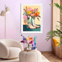 Wandbild 50 x 70 cm Flower Boots