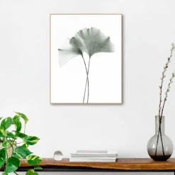 Wandbild 40 x 50 cm Ginko Blatt