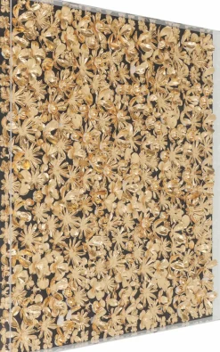 Wandbild 120 x 120 cm Gold Flower 39249