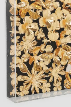 Wandbild 120 x 120 cm Gold Flower 39249
