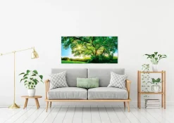Wandbild 55 x 115 cm Green tree