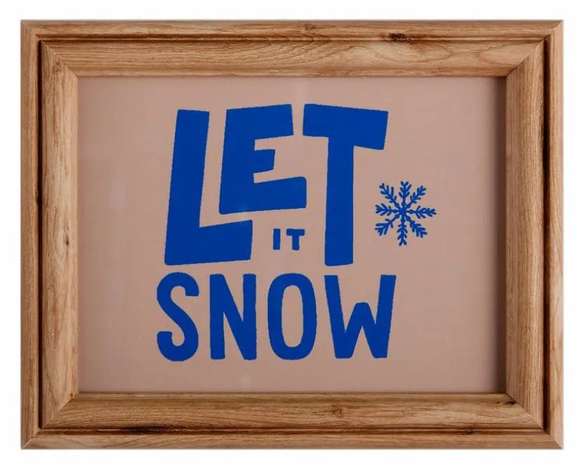 Wandbild 19 x 19 cm Let it snow