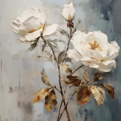 Wandbild 30 x 30 cm Roses On Grey III