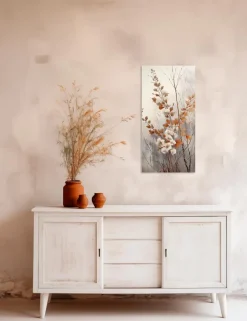 Wandbild 30 x 60 cm Soft Nature On Silver III