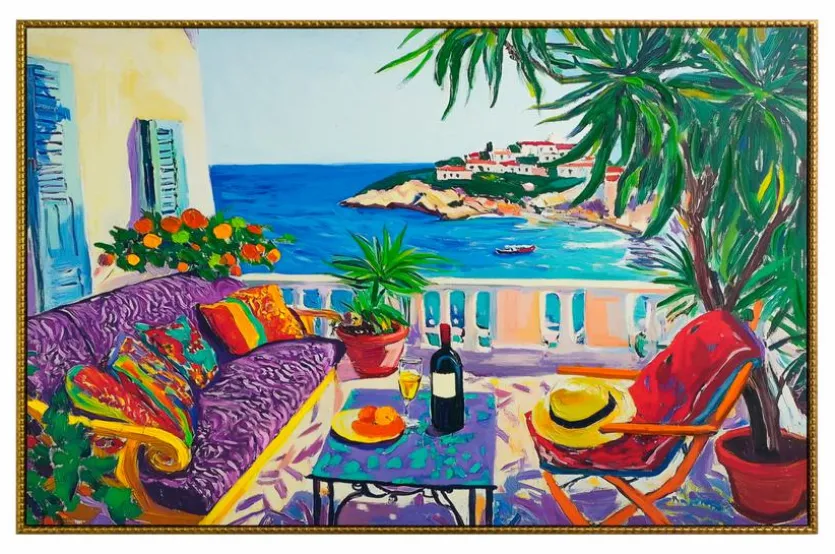 Wandbild 82,8 x 82,8 cm Violett Summer