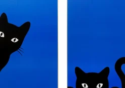 Wandbild 2x 40 x 60 cm Ciao Gatto 56298 2er Set