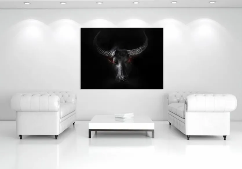 Wandbild 100 x 135 cm Black Taurus