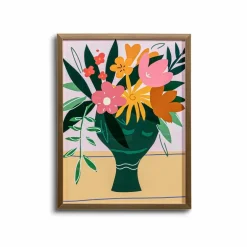 Wandbild 32 x 42 cm Blumenvase