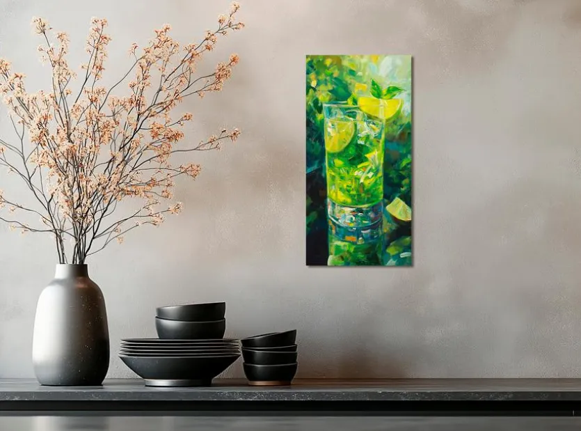 Wandbild 20 x 40 cm Colourful Cocktails VIII