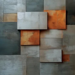 Wandbild 30 x 30 cm Copper Abstract II