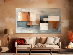 Wandbild 100 x 180 cm Copper Abstract I