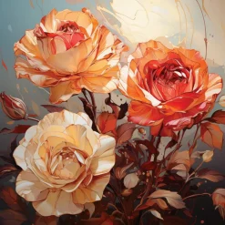 Wandbild 30 x 30 cm Dark Roses III