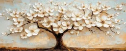 Wandbild 50 x 120 cm Floral Tree