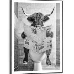 Wandbild 50 x 70 cm Highlander Toilet