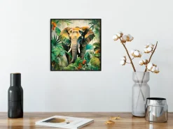 Wandbild 30 x 30 cm Jungle Elephant